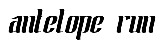 antelope run font